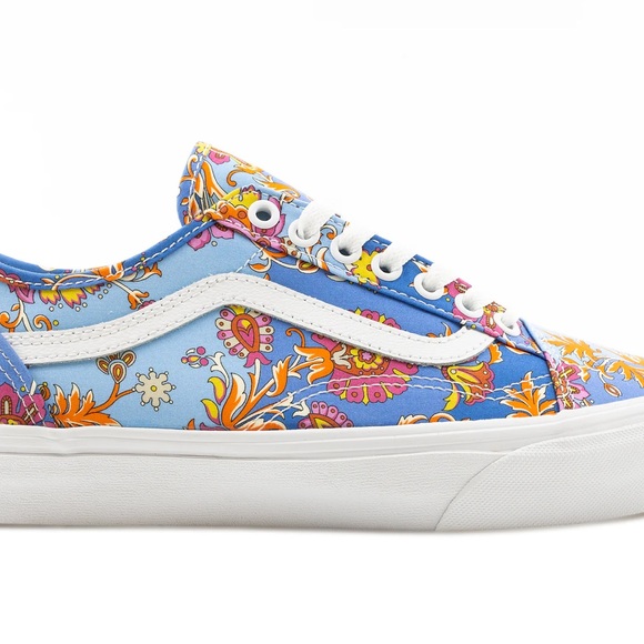 NWOB Vans x Liberty Fabric Old Skool Tapered Floral Blue, Size 6 - Picture 5 of 6